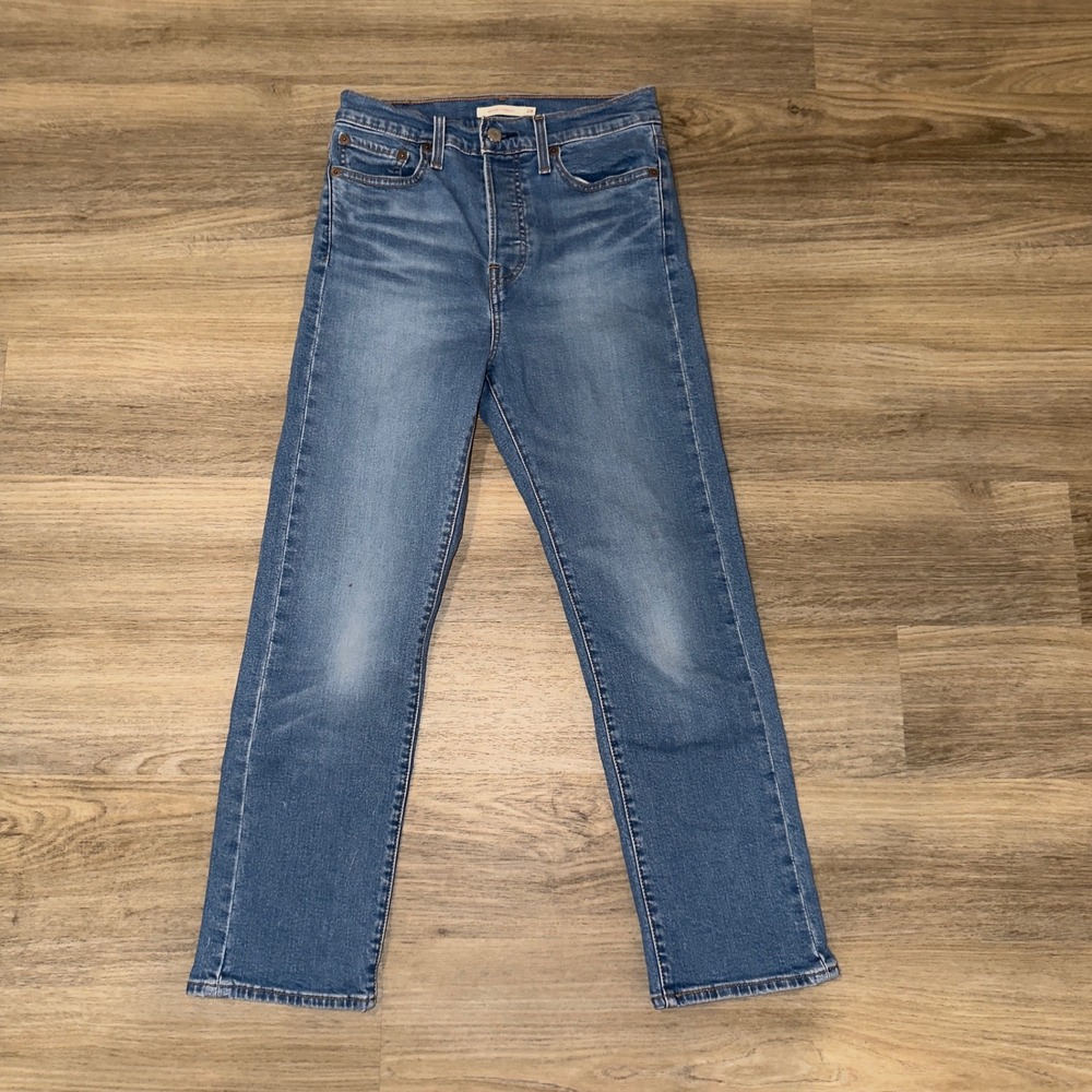 Levi's Wedgie Straight Jeans Women's 28 Medium Wash High Rise Denim‎